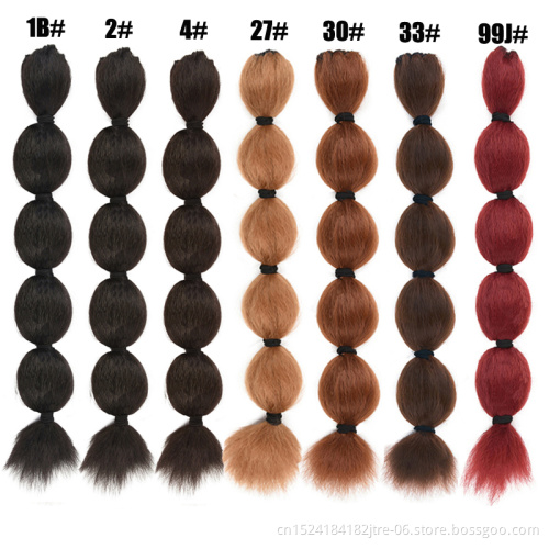 Different Color Lantern Bubble Fishtail Braids Ponytail for Women Drawstring Hair Accessories Fashion Synthetic Ponytails